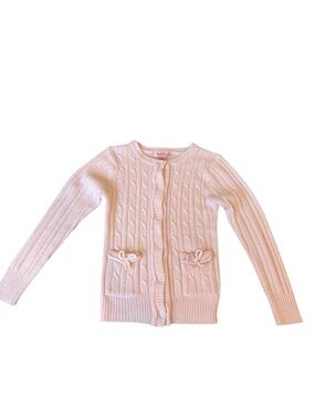 Girls' Cable Knit Cardigan Sweater - Pink